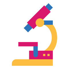 microscope flat icon style