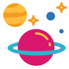 planet flat icon style