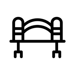 bridge icon or logo isolated sign symbol vector illustration - high quality black style vector icons
