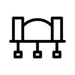 bridge icon or logo isolated sign symbol vector illustration - high quality black style vector icons
