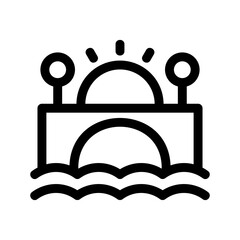 bridge icon or logo isolated sign symbol vector illustration - high quality black style vector icons
