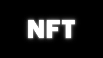 NFT title with glitch effect. NFT glitch text. Non fungible token text with RGB distortions. Modern art. Crypto art. Blockchain, cryptocurrency, digital files concept.  - Powered by Adobe