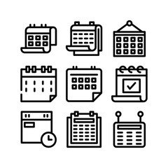 calendar icon or logo isolated sign symbol vector illustration - high quality black style vector icons
