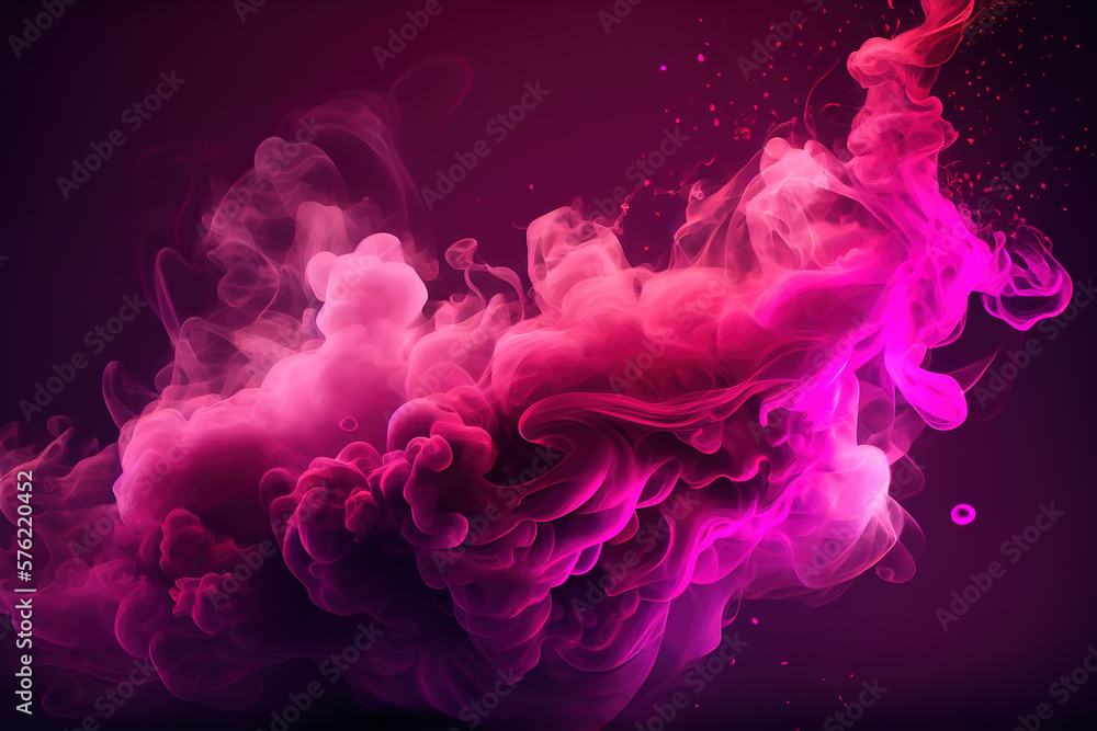 Poster Pink smoke, Generative ai