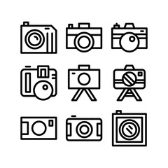 camera icon or logo isolated sign symbol vector illustration - high quality black style vector icons

