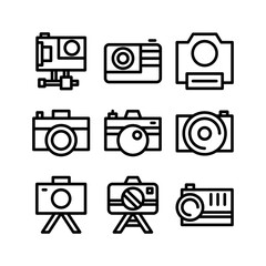 camera icon or logo isolated sign symbol vector illustration - high quality black style vector icons
