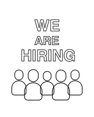 Waving worker, poster with space for customization