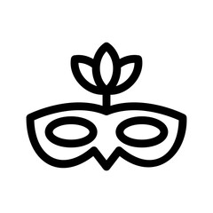 carnival mask icon or logo isolated sign symbol vector illustration - high quality black style vector icons
