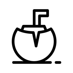 coconut icon or logo isolated sign symbol vector illustration - high quality black style vector icons
