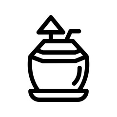 coconut icon or logo isolated sign symbol vector illustration - high quality black style vector icons
