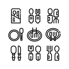 dining icon or logo isolated sign symbol vector illustration - high quality black style vector icons
