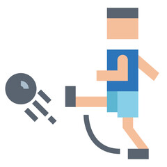 kick off flat icon style