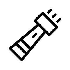 flashlight icon or logo isolated sign symbol vector illustration - high quality black style vector icons
