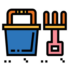 beach toy filled outline icon style