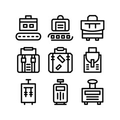 luggage icon or logo isolated sign symbol vector illustration - high quality black style vector icons
