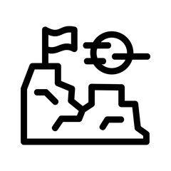 mountain icon or logo isolated sign symbol vector illustration - high quality black style vector icons
