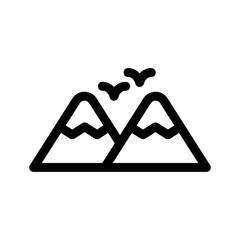 mountain icon or logo isolated sign symbol vector illustration - high quality black style vector icons
