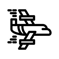 plane icon or logo isolated sign symbol vector illustration - high quality black style vector icons
