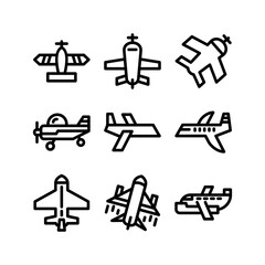 plane icon or logo isolated sign symbol vector illustration - high quality black style vector icons
