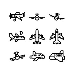 plane icon or logo isolated sign symbol vector illustration - high quality black style vector icons

