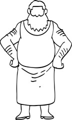 elderly illustration.