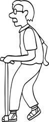 elderly illustration.