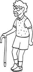 elderly illustration.