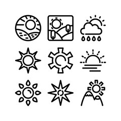 sunshine icon or logo isolated sign symbol vector illustration - high quality black style vector icons
