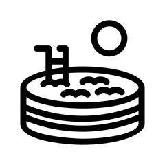 swimming pool icon or logo isolated sign symbol vector illustration - high quality black style vector icons
