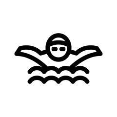 swimming icon or logo isolated sign symbol vector illustration - high quality black style vector icons
