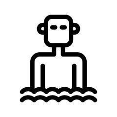 swimming icon or logo isolated sign symbol vector illustration - high quality black style vector icons
