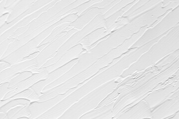 Texture of 3D paint with brush strokes, volumetric effect of a white canvas. Gray background to...