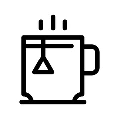 teacup icon or logo isolated sign symbol vector illustration - high quality black style vector icons
