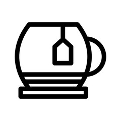 teacup icon or logo isolated sign symbol vector illustration - high quality black style vector icons
