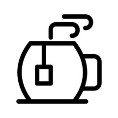 teacup icon or logo isolated sign symbol vector illustration - high quality black style vector icons
