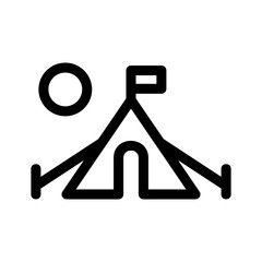 tent icon or logo isolated sign symbol vector illustration - high quality black style vector icons
