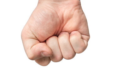 Fist of human hand - sign of aggression or violence