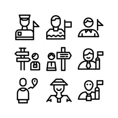 tour guide icon or logo isolated sign symbol vector illustration - high quality black style vector icons
