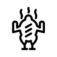 turkey roast icon or logo isolated sign symbol vector illustration - high quality black style vector icons
