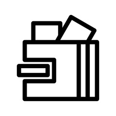 wallet icon or logo isolated sign symbol vector illustration - high quality black style vector icons
