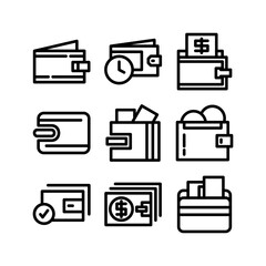 wallet icon or logo isolated sign symbol vector illustration - high quality black style vector icons
