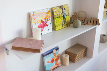 Canvas print. Photo with gallery wrap method of canvas stretching on stretcher bar. Interior decor