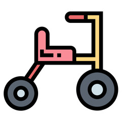 tricycle filled outline icon style