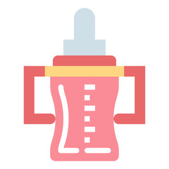 pacifier bottle flat icon style