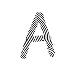 Zebra Font Aesthetic Handwritten Word Alphabet Fingerprint Line
