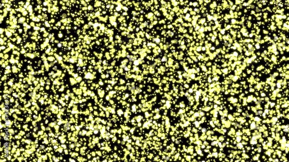 Poster gold particles waver and twinkle on the black background—abstract loopable 4k background at 60fps.