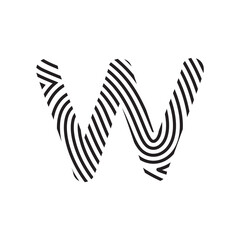 Zebra Font Aesthetic Handwritten Word Alphabet Fingerprint Line
