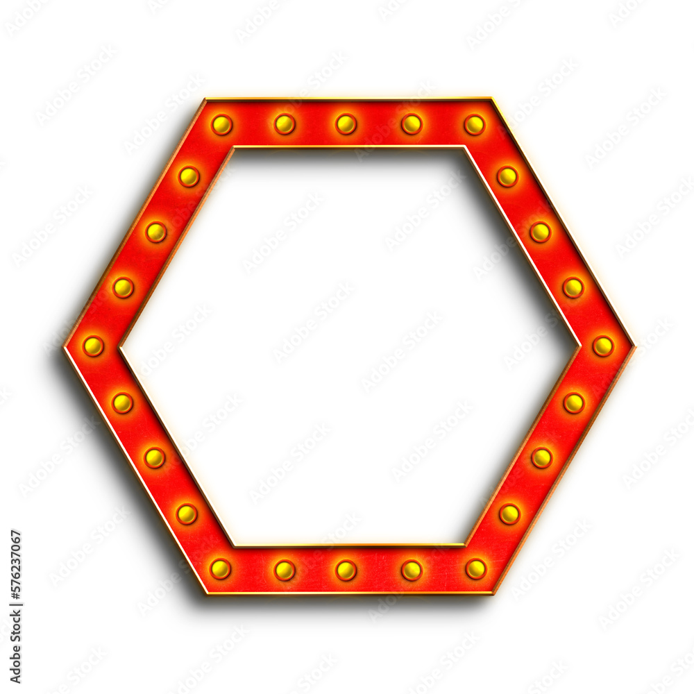 Poster broadway show lights polygon frame. this is a part of a set which also includes letters, numbers, an