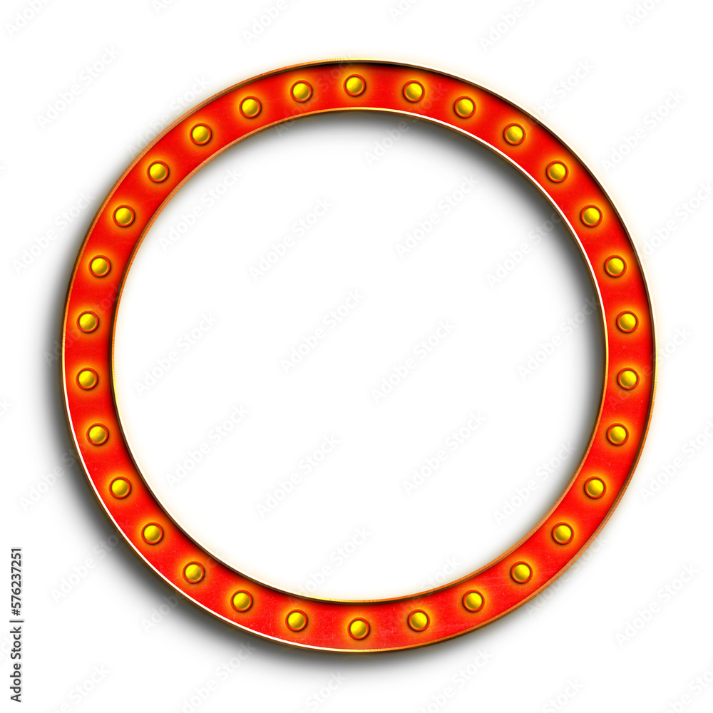 Poster broadway show lights round circle frame. this is a part of a set which also includes letters, number