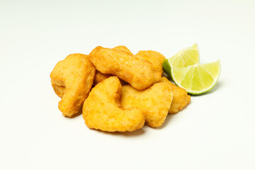 Concept of tasty fast or junk food, nuggets